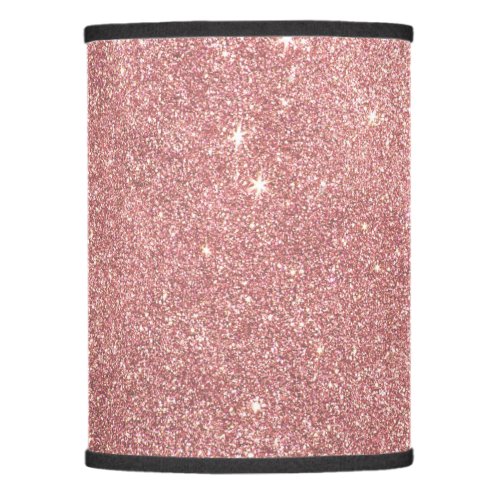 Girly Pink Rose Gold Chic Faux Glitter Pattern Lamp Shade