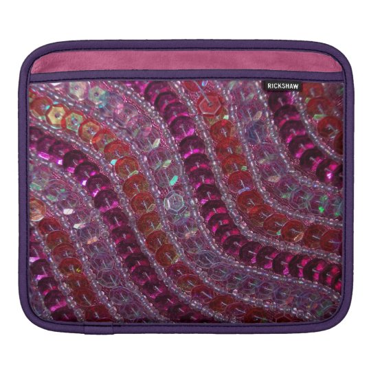 Girly Pink Shiny Bright | Purple Sequins Sleeve For iPads