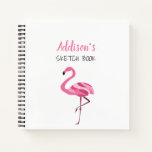 Girly Pink Sketchbook Notebook at Zazzle
