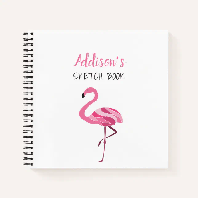 Girly Pink Sketchbook Notebook Zazzle
