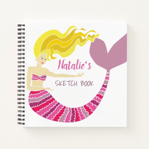 Girly Pink Sketchbook Notebook