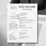 Girly Pink Social Icons Resume Template Letterhead<br><div class="desc">Presenting our Girly Pink Social Icons Resume Template – where professionalism meets feminine flair! This stylish template integrates charming pink hues with retro sleek social media contact icons, creating a visually appealing resume that stands out. Ideal for modern professionals looking to showcase their skills and social media presence, this design...</div>