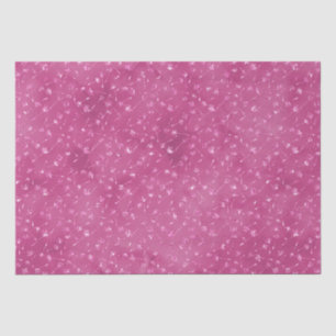 Girly Pink Sparkle Glitter Flowers Tissue Paper