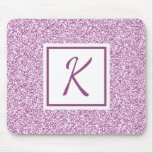 Girly Pink Sparkle Monogrammed