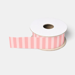 Girly Pink Stripes Birthday Grosgrain Ribbon