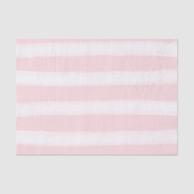 Girly Pink Stripes  Tissue Paper (Front)