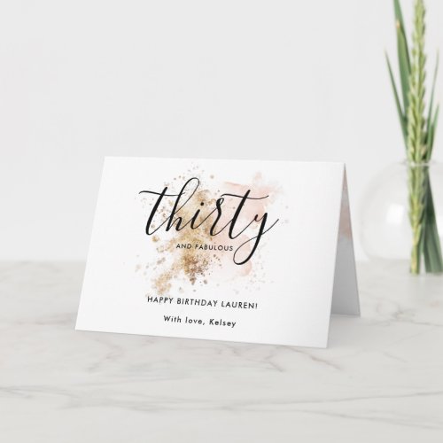 Girly Pink Thirty And Fabulous 30th Birthday  