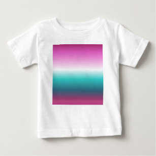 girly pink turquoise teal aqua ombre mermaid baby T-Shirt