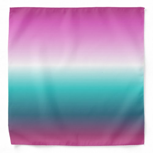 girly pink turquoise teal aqua ombre mermaid bandana