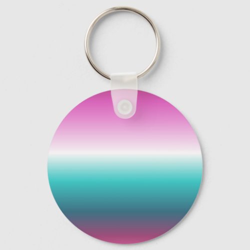 girly pink turquoise teal aqua ombre mermaid keychain