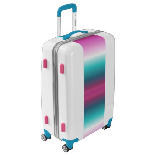 girly pink turquoise teal aqua ombre mermaid luggage