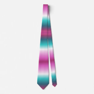 girly pink turquoise teal aqua ombre mermaid neck tie