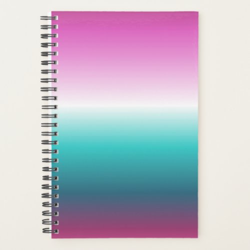 girly pink turquoise teal aqua ombre mermaid planner