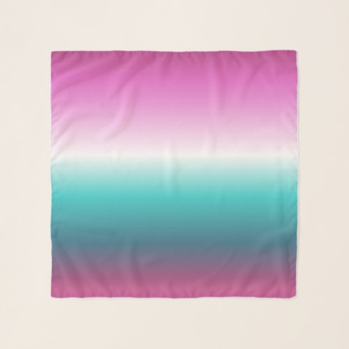 girly pink turquoise teal aqua ombre mermaid scarf