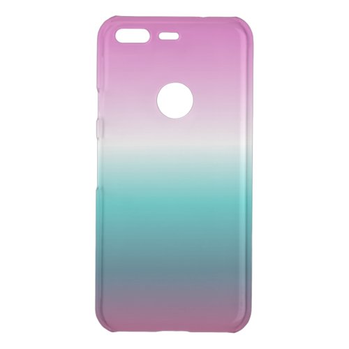 girly pink turquoise teal aqua ombre mermaid uncommon google pixel case