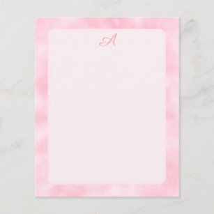 Personalized Car Kid Stationary with Border - Modern Pink Paper