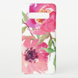 Girly Pink Watercolor Floral Pattern Samsung Galaxy S10  Case<br><div class="desc">Pretty and feminine,  this vibrant pink watercolor floral pattern features a pair of deep pink flowers with flowing branches that add a touch of green. It adds a trendy and fashionable look to your smart phone.</div>