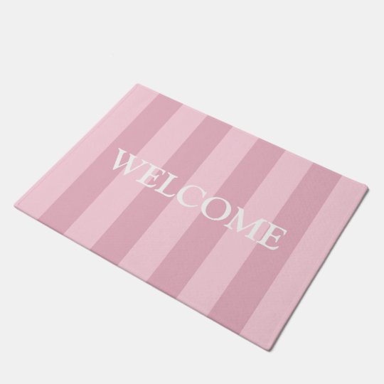 Girly Pink Welcome Mat Zazzle Com