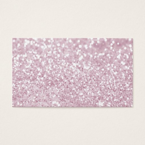 Customizable Girly Pink White Abstract Glitter Photo Print Business Card