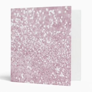 Girly Pink White Abstract Glitter Photo Print Binder