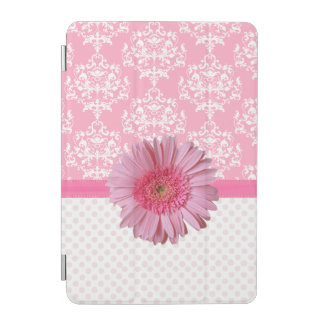 Girly Pink & White Damask iPad Mini Cover