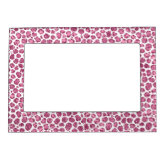 Pink Leopard Print Magnetic Frame | Zazzle