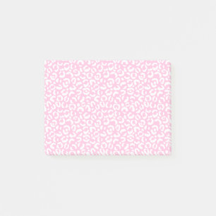 Girly Pink White Leopard Print Post-it Notes