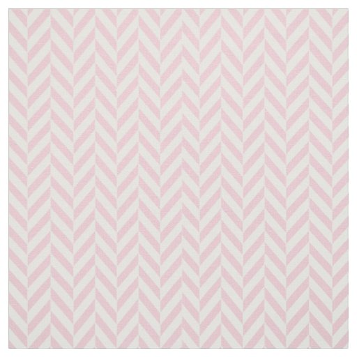 Girly pink white pastel vintage chevron pattern fabric