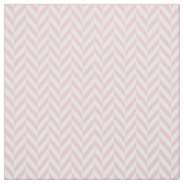 Girly pink white pastel vintage chevron pattern fabric