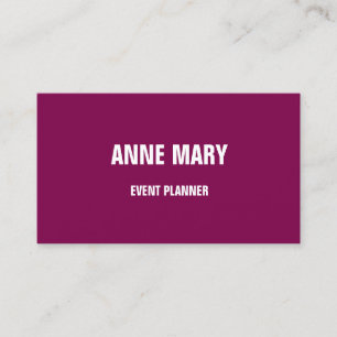 Girly Pink Wine Red Colorful Event Planner Cool Business Card