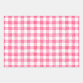 Girly Pink Wrapping Paper Flat Sheet Set of 3 (Front 3)
