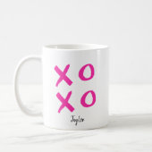 Girly Pink Xoxo Personalized Valentine's Coffee Mug (Left)