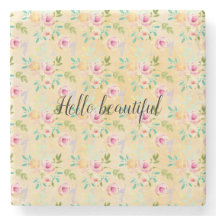 Girly Pink Yellow Floral