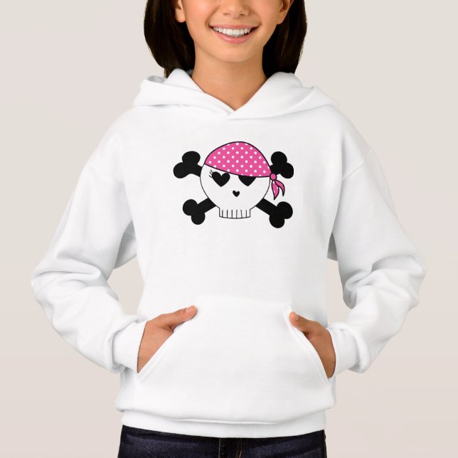 Girly Pirate Skull Hoodie (Front)