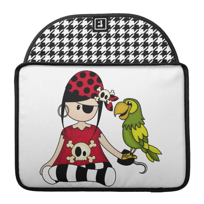 Girly Pirate with Parrot MacBook Pro Sleeve