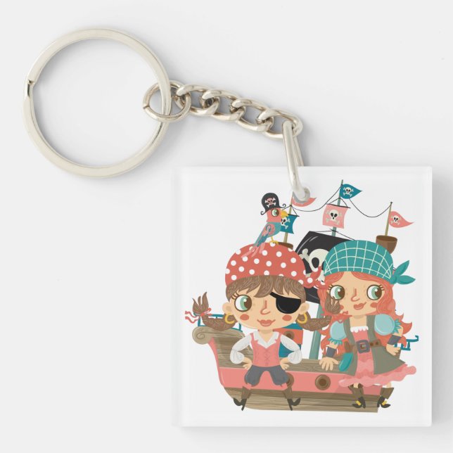Girly Pirates Keychain (Front)