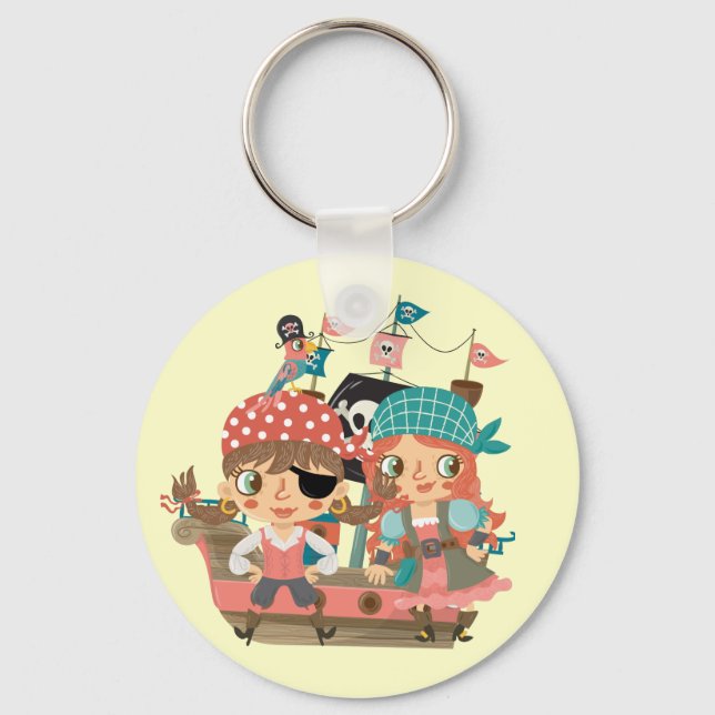 Girly Pirates Keychain (Front)