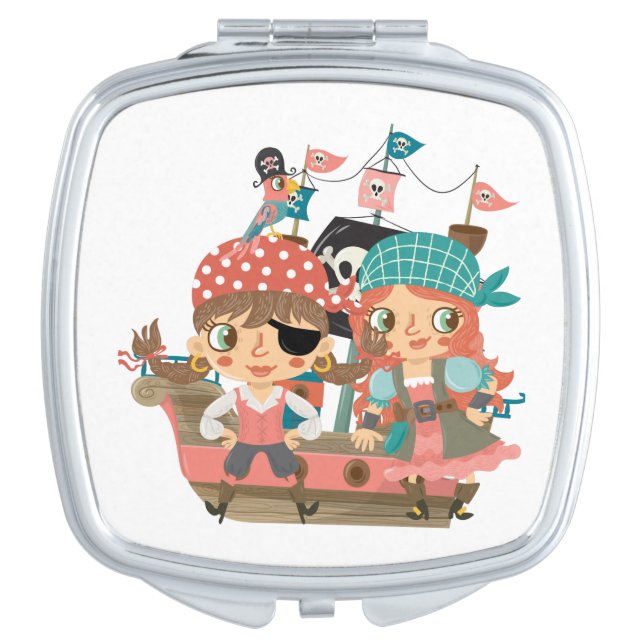 Girly Pirates Makeup Mirror (Front)