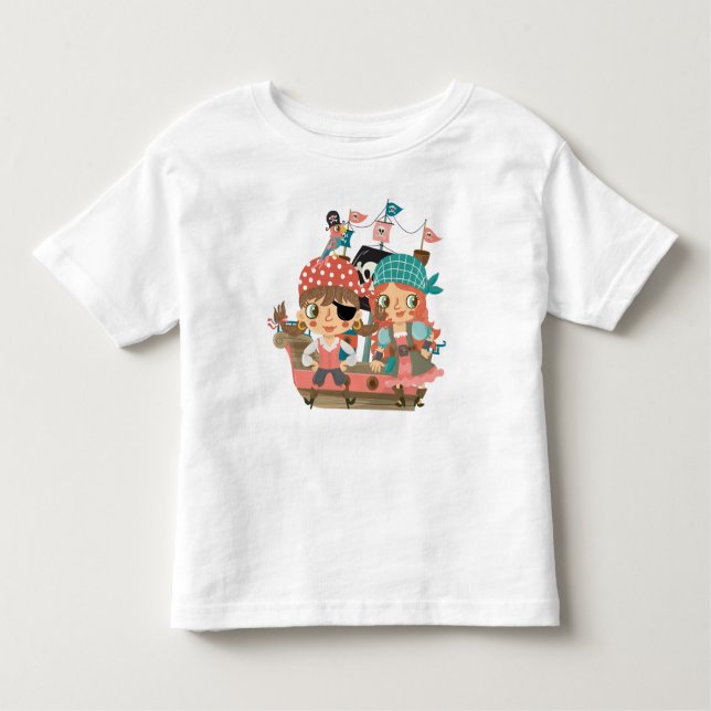 Girly Pirates Toddler T-shirt (Front)