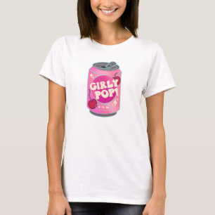 Girly Pop Cherry Soda Can Retro Y2K Pink T-Shirt