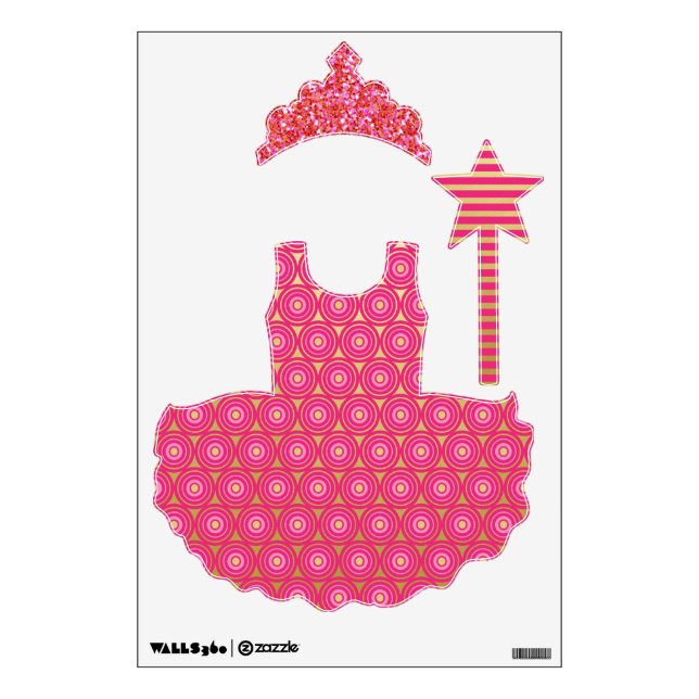 Girly Princess Fashion Wall Decals (Front)
