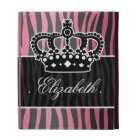 Girly princess pink and black zebra print