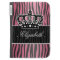Girly princess pink and black zebra print