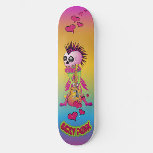 Girly Punk Rock Skate Skateboard Deck