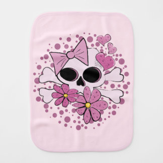 Girly Punk Skull Burp Cloth