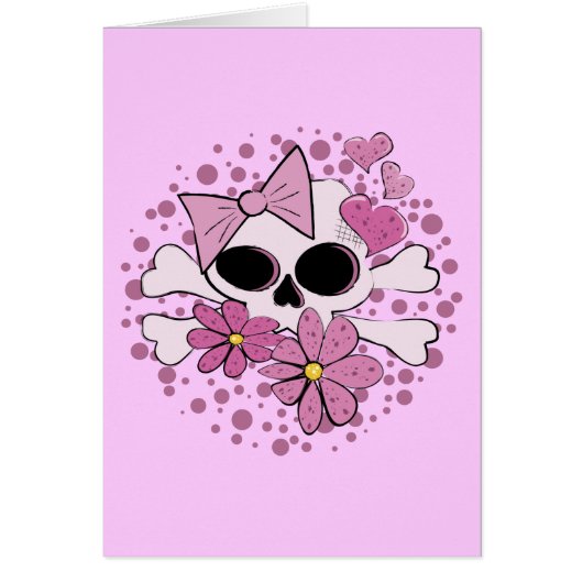 Girly Punk Skull Cards (Front)