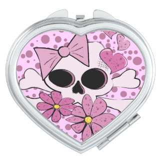 Girly Punk Skull Compact Mirror