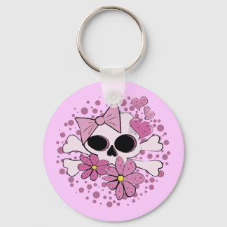 Girly Punk Skull Keychain