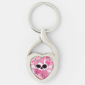 Girly Punk Skull Keychain
