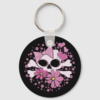 Girly Punk Skull Keychain